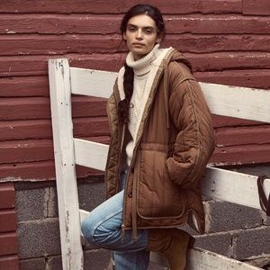 NWT - Doen Fauna Coat in Cinnamon Bark